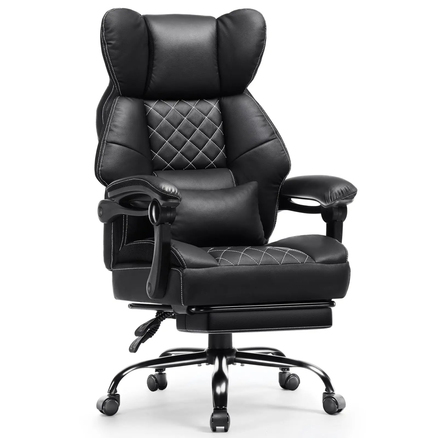 Gaming Chair - Big&Tall Ergonomische Gamingstoel, brede veerzitting, gekoppelde