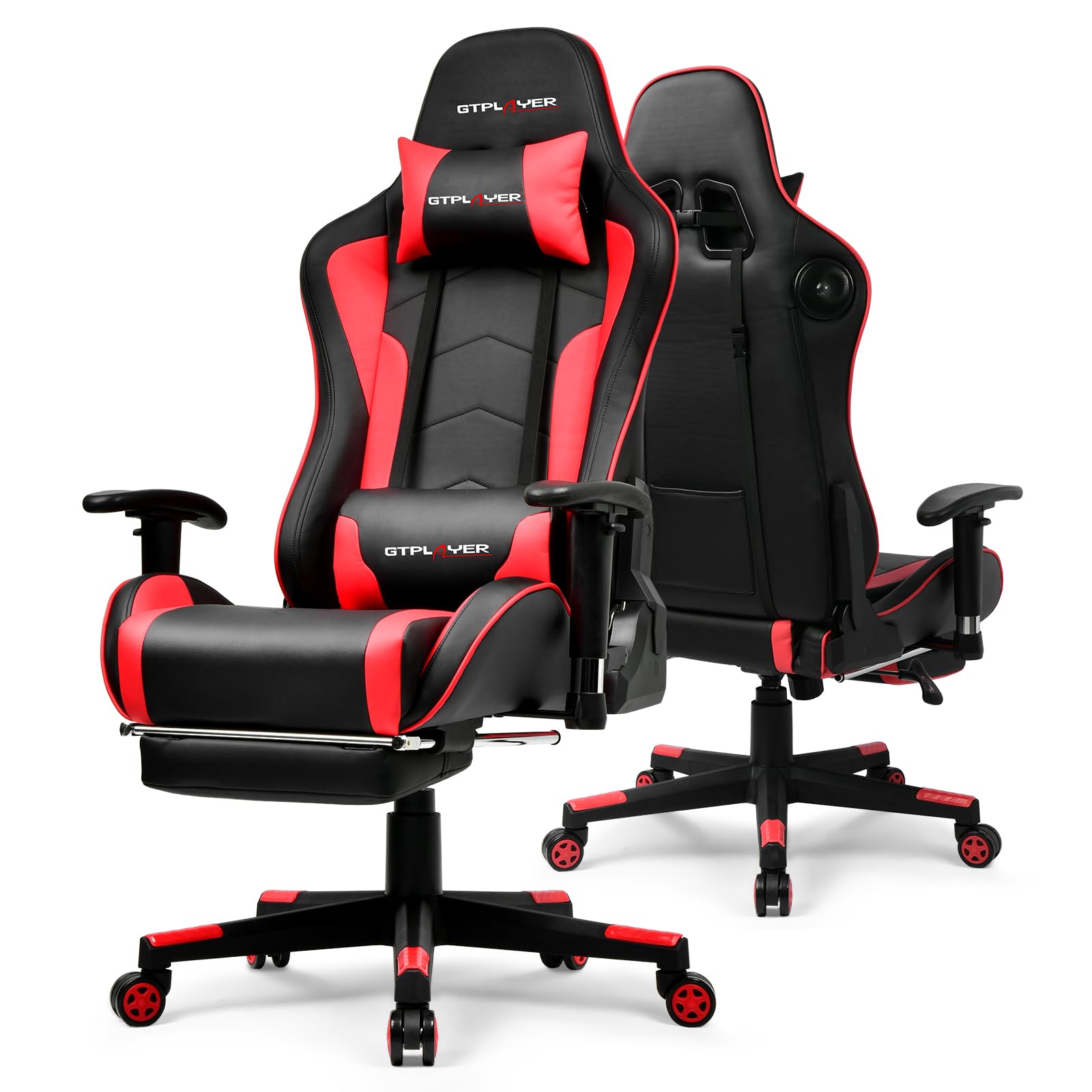 Gaming Chair - Gamingstoel met Bluetooth-luidsprekers, verstelbare rugleuning en