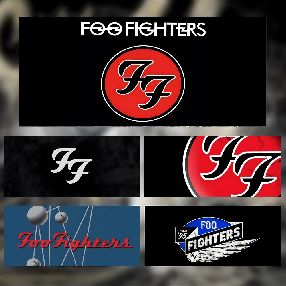 Pc Gaming Icon - iconische band Foo Fighters muismat Grote