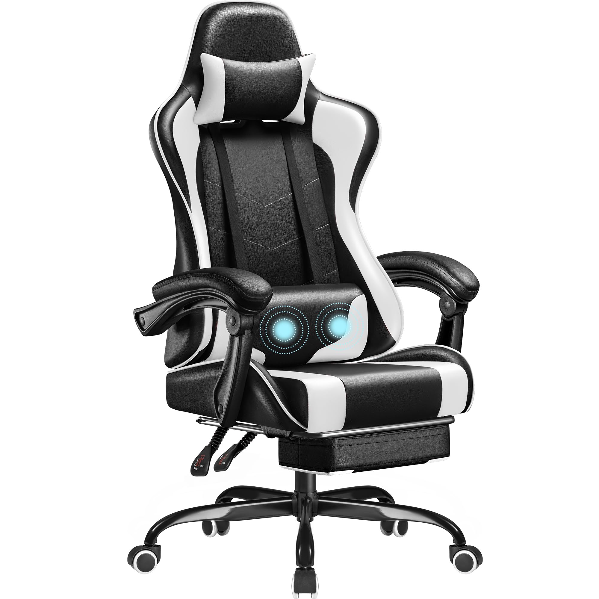 Gaming Chair - Gamingstoel, videogame stoel met voetensteun en