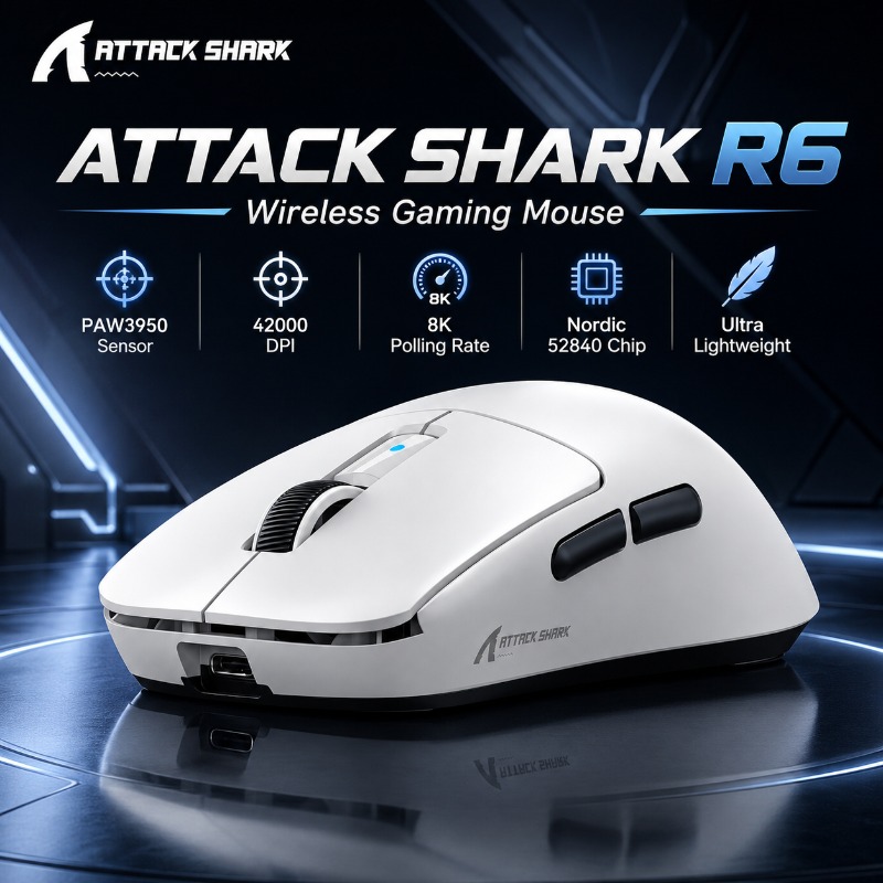 ATTACK SHARK R6 Ergonomische D - Pc Gaming X3D recensie en prijs