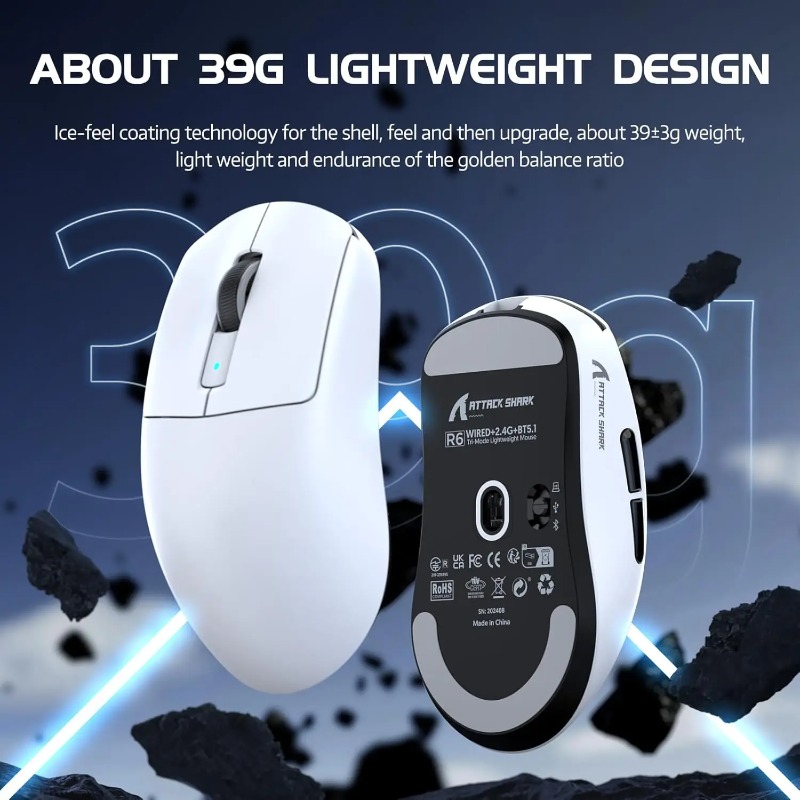 ATTACK SHARK R6 Ergonomische D - Pc Gaming X3D recensie en prijs