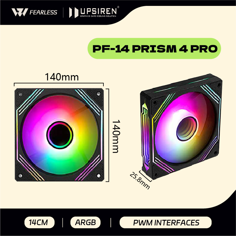 UPSIREN PF-14 PRISM 4PRO Compu - Argb Case Fan recensie en prijs