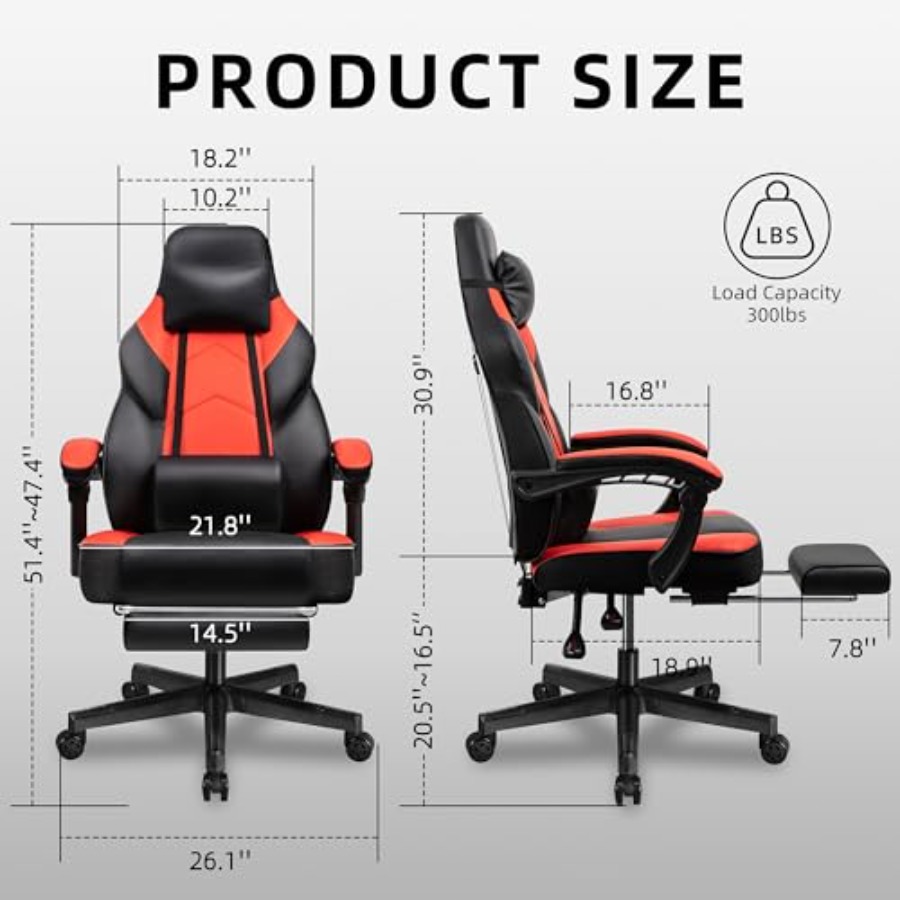 Gamingstoel met voetsteun, mas - Gaming Chair recensie en prijs